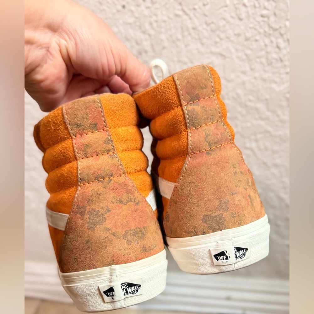 Vans Sk8-Hi 'Desert Sun' Orange White Suede Canvas Men's 10 skate - Picture 4 of 11
